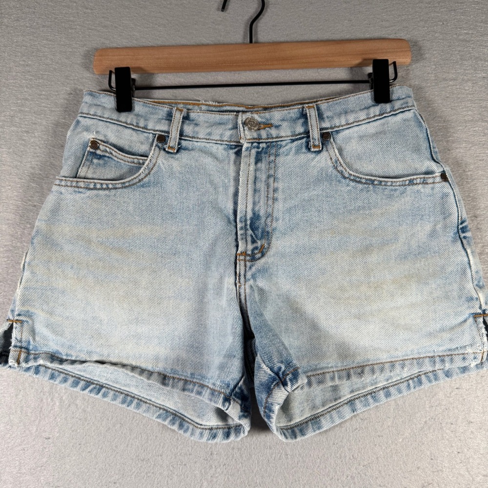 Paris Blues Originals‎ Womens High Waisted Denim Shorts Light Wash Blue Size 7